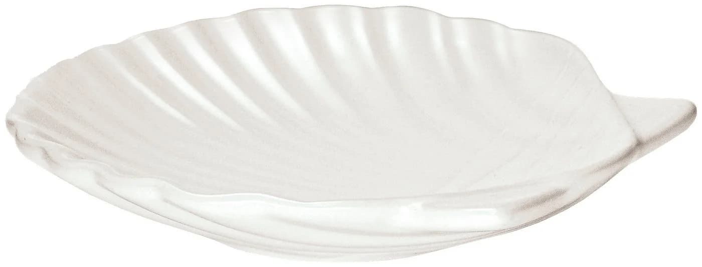 Kleine Wolke Seifenschale Concha Weiß Keramik Muschelform