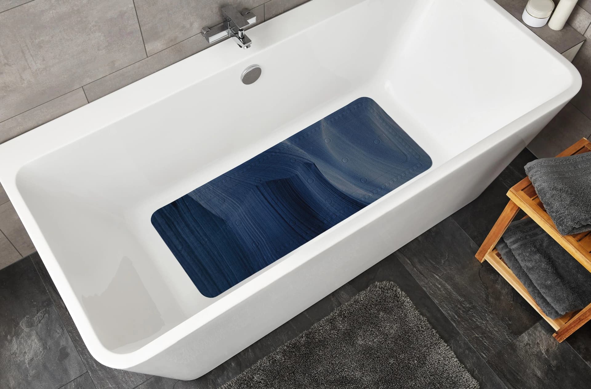 Kleine Wolke Wanneneinlage Mystic Navy PVC Schaum