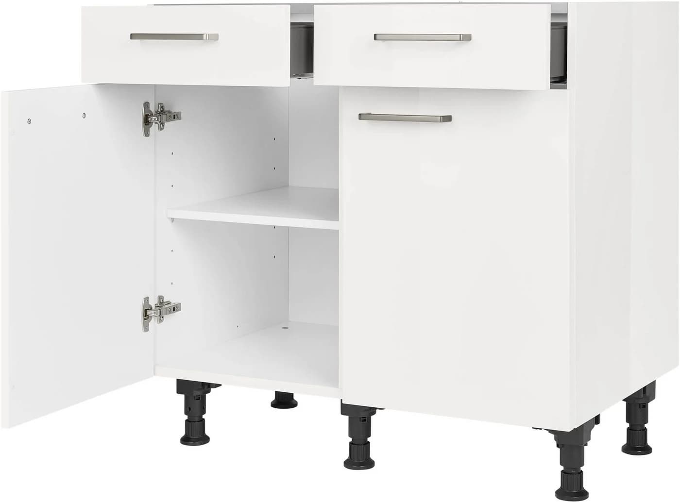Unterschrank NOBILIA Flash Weiß mit Soft-Close