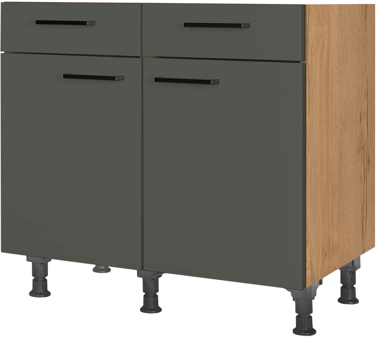 Nobilia Easytouch Unterschrank 90 cm Grün mit Soft-Close