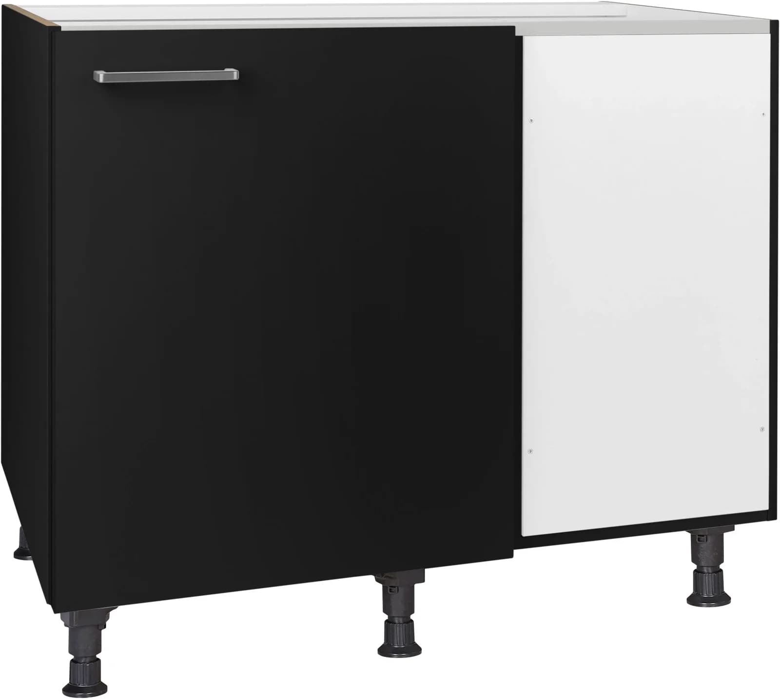 Eckunterschrank NOBILIA Touch Schwarz