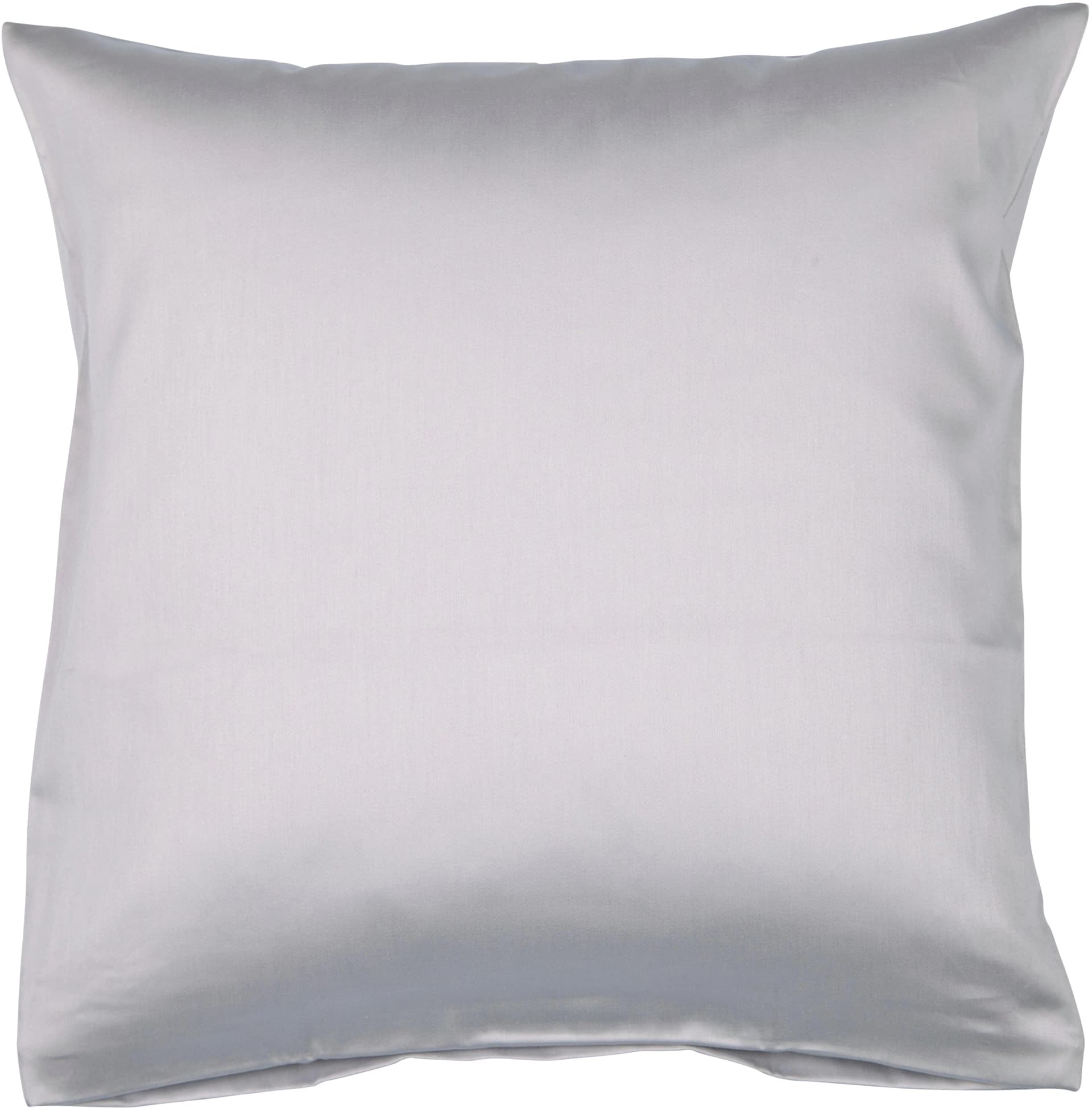 JANINE Kissenbezug Mako Satin Grau Uni 80x80 cm