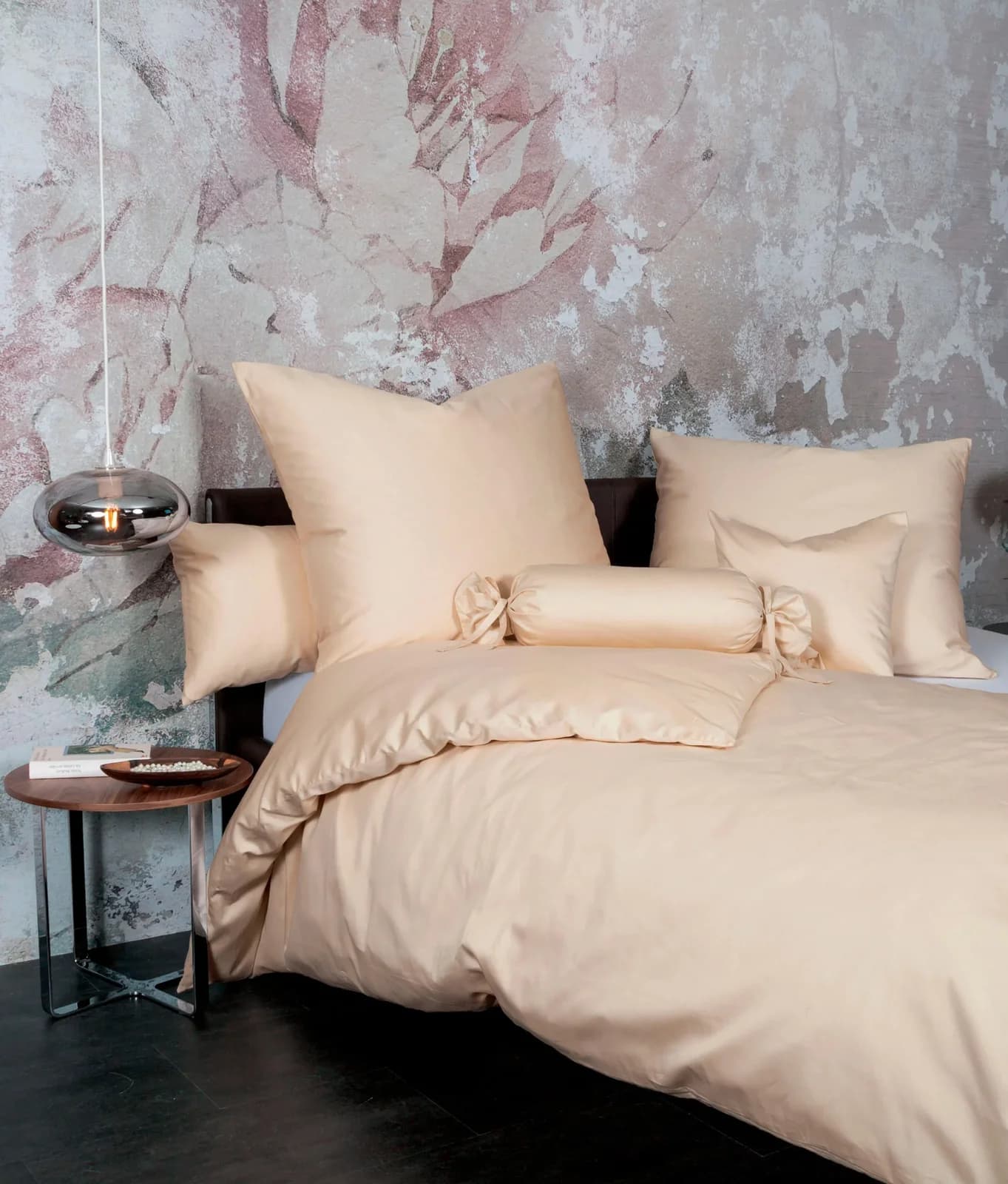 Janine Colors Bettwäsche Set Mako-Satin Beige 200x200 cm