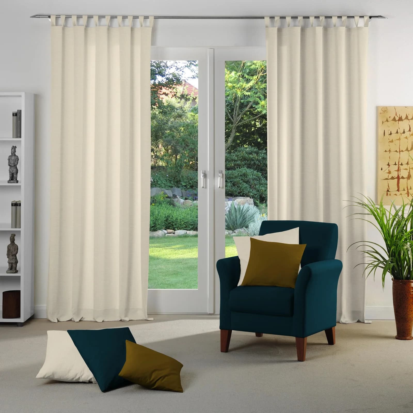 WIRTH Vorhang Toco-Uni Beige Chenille