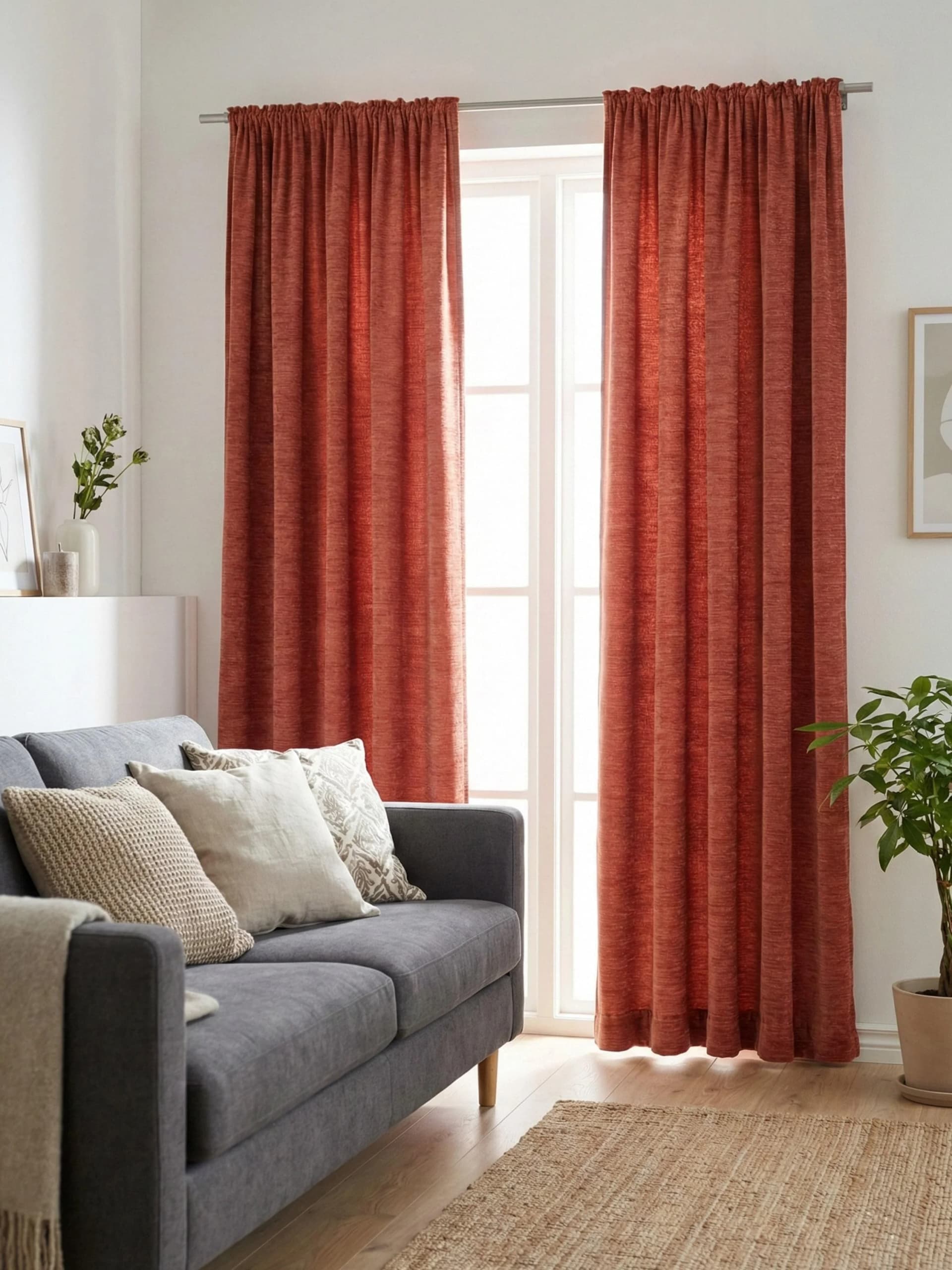 Vorhang WIRTH Tromsö Altrosa Chenille Polyacryl
