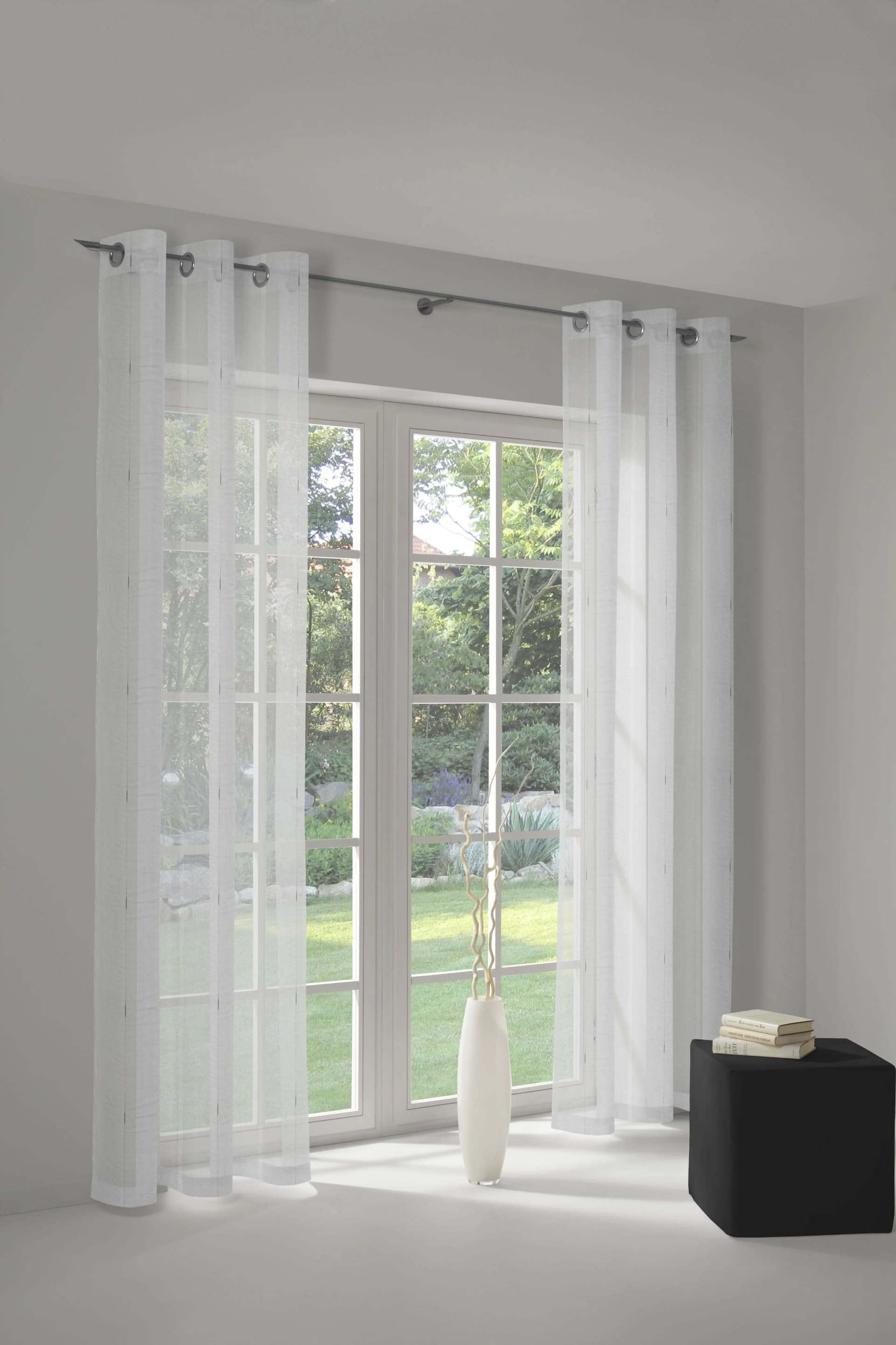 WIRTH Gardine Theresa Weiß 600x225cm Polyester