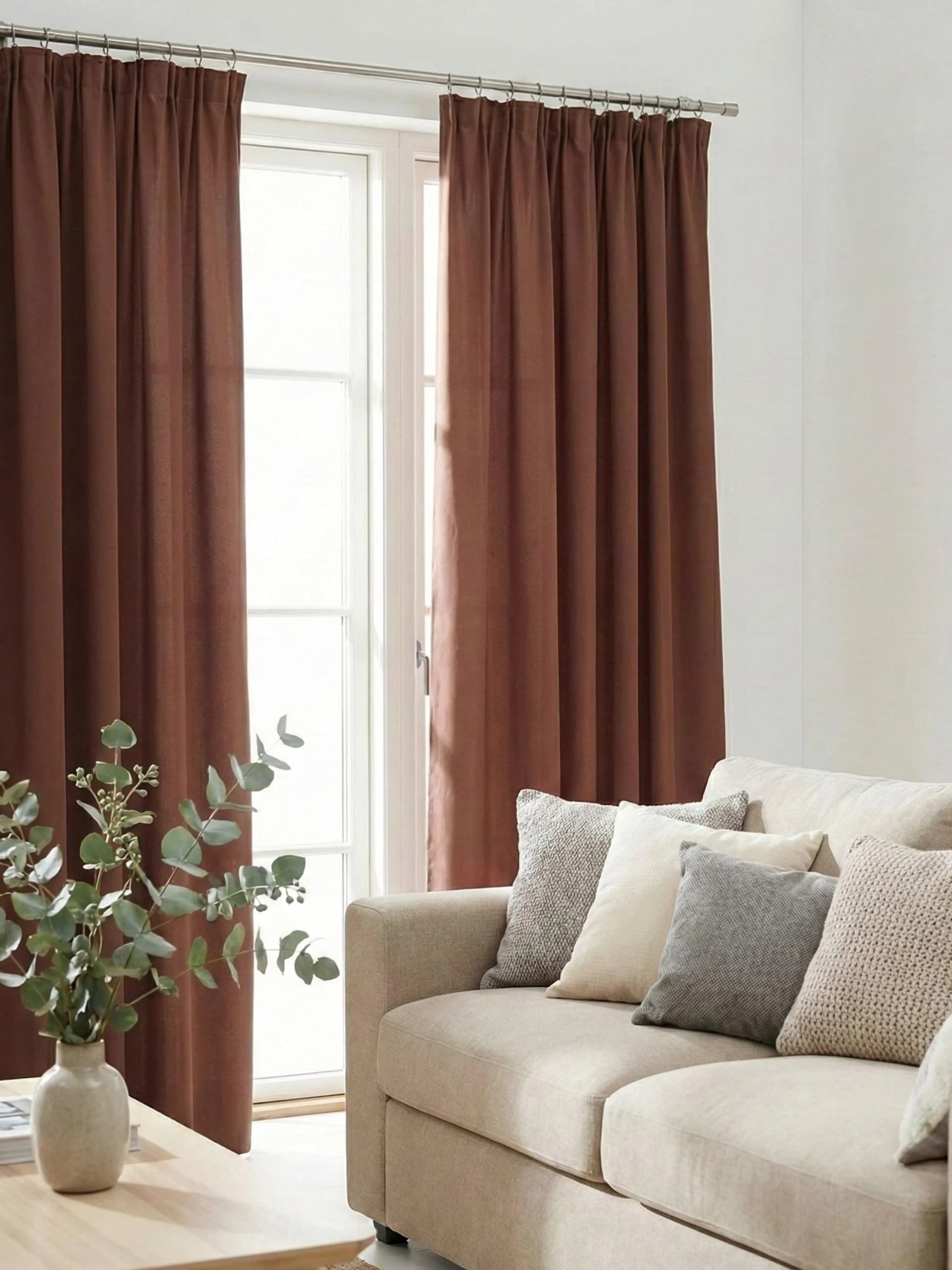 WIRTH Dim out Verdunklungsvorhang Braun Polyester