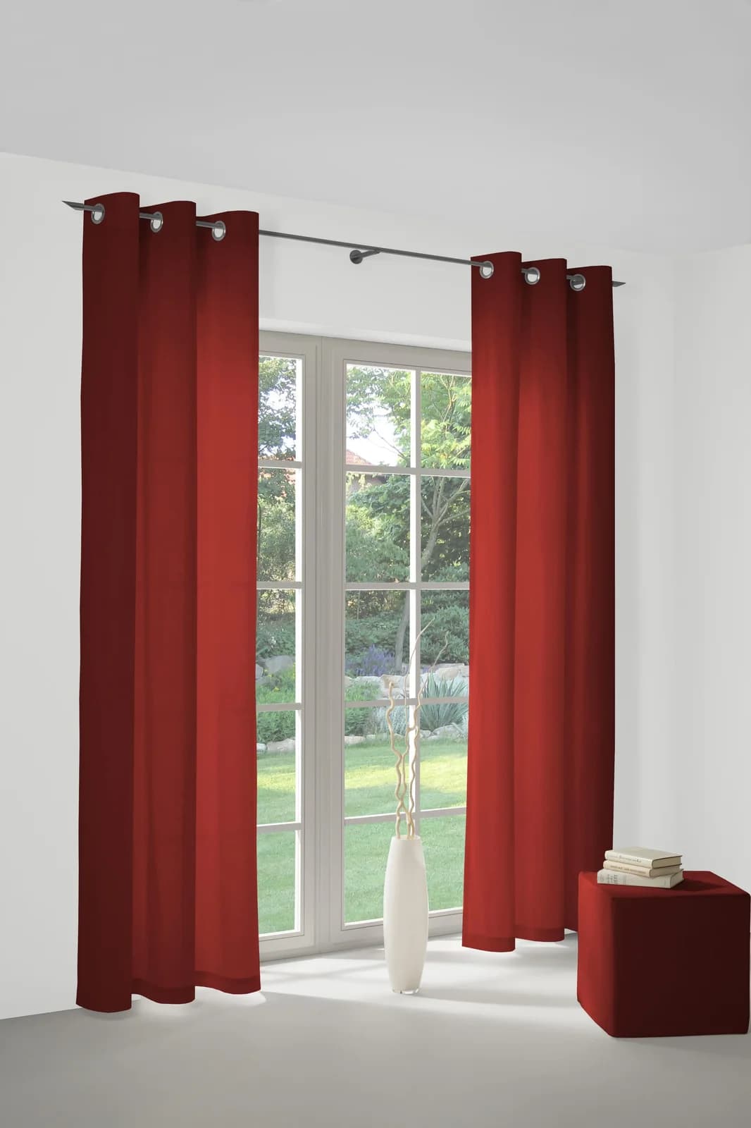 WIRTH Vorhang Dim Out Rot 145x150cm Verdunkelnd