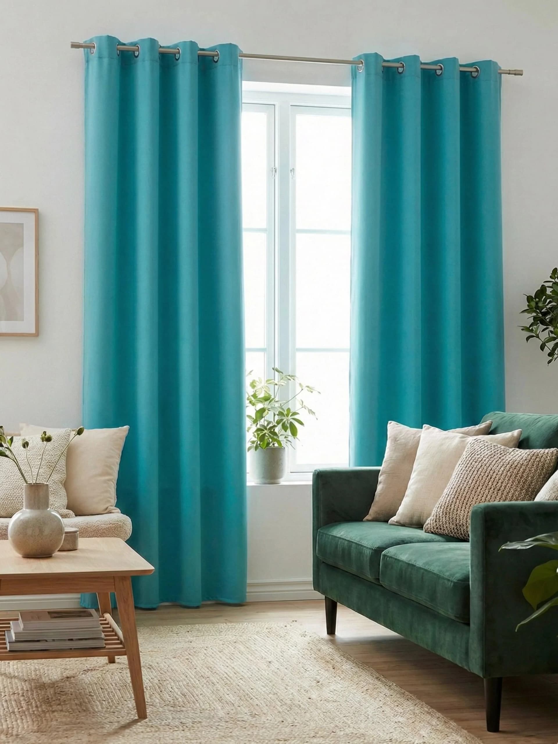 WIRTH Dim out Verdunklungsvorhang Türkis Polyester