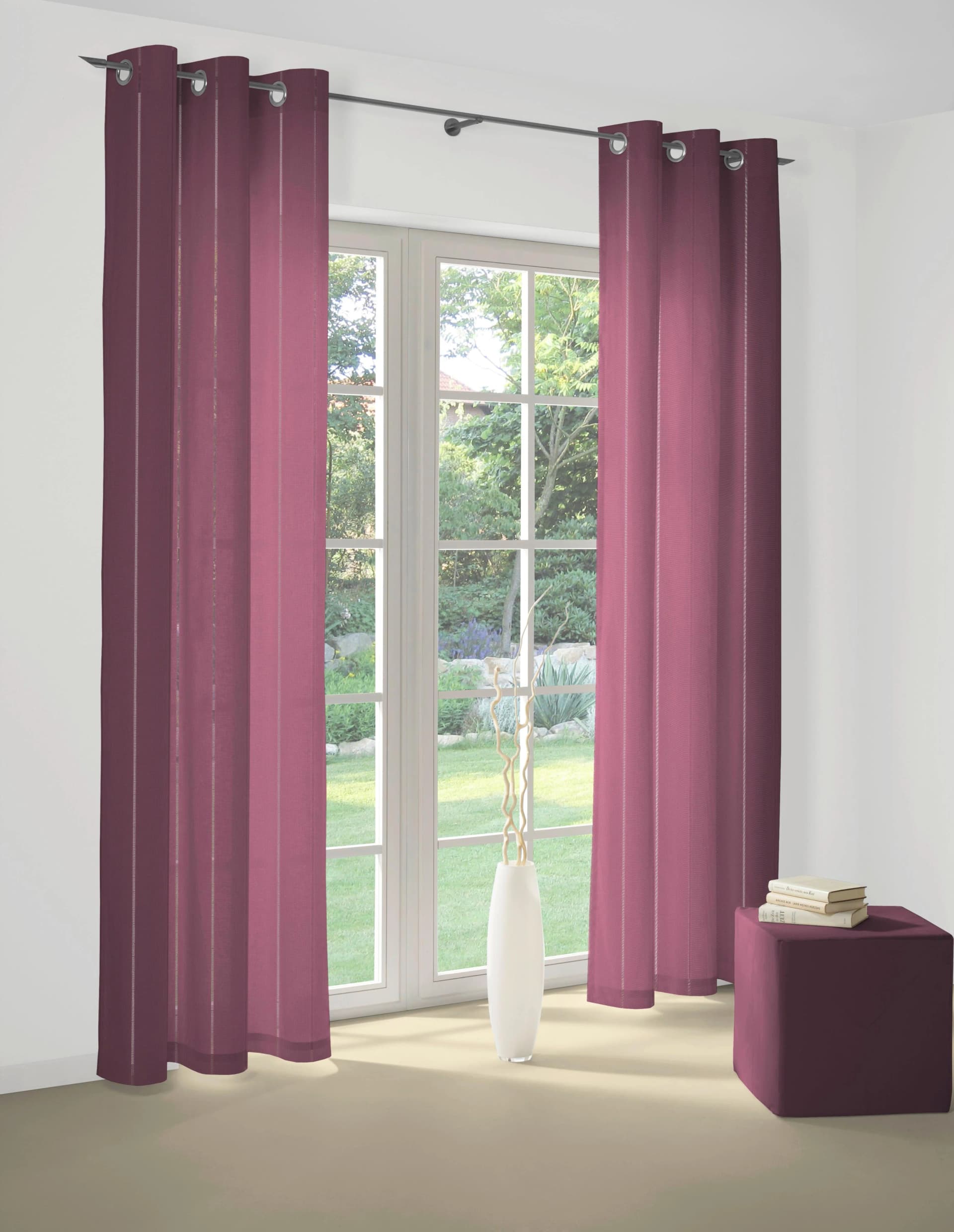 Vorhang WIRTH Felsted Jacquard Polyester Lila