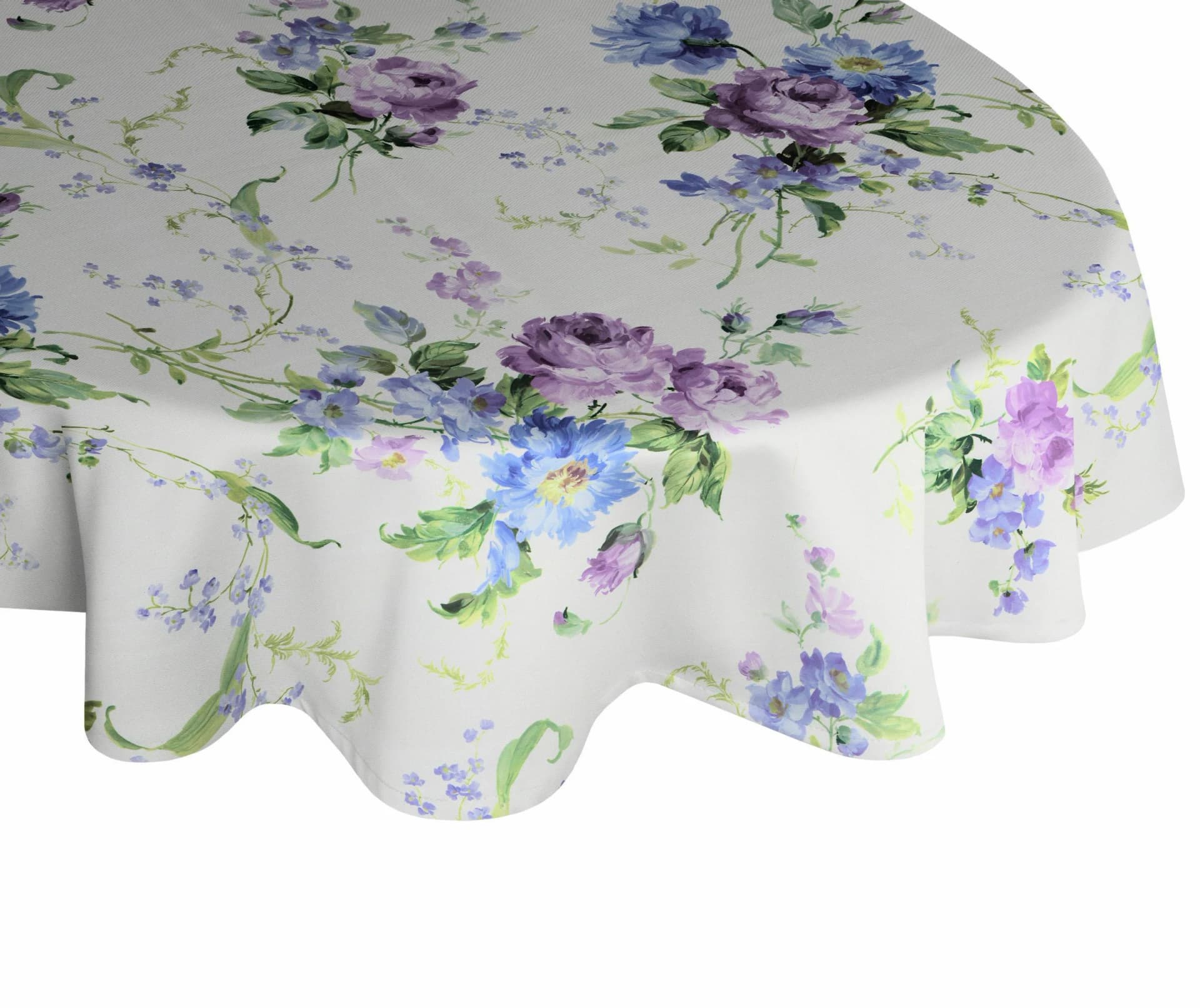 WIRTH Tischdecke MONTROSE Oval Lila Blau Polyester