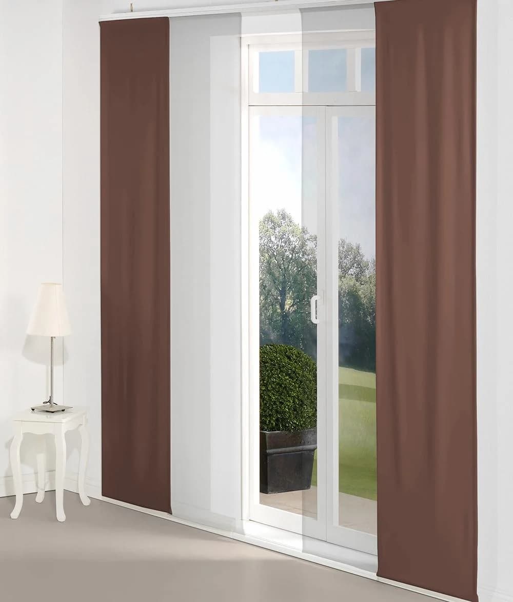 Schiebegardine WIRTH "Dim out" Braun Polyester