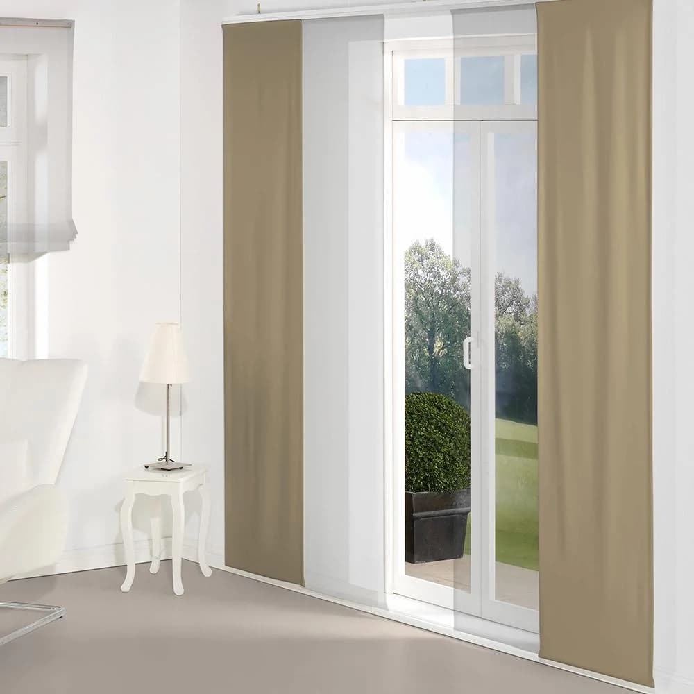 Schiebegardine WIRTH "Dim out" Grau Polyester 60x175cm