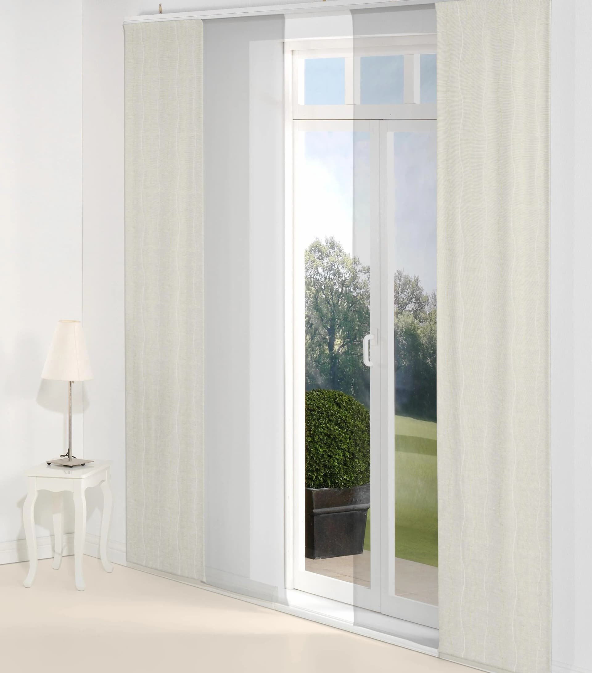 Schiebegardine WIRTH Sepino Creme Jacquard Baumwolle Polyester