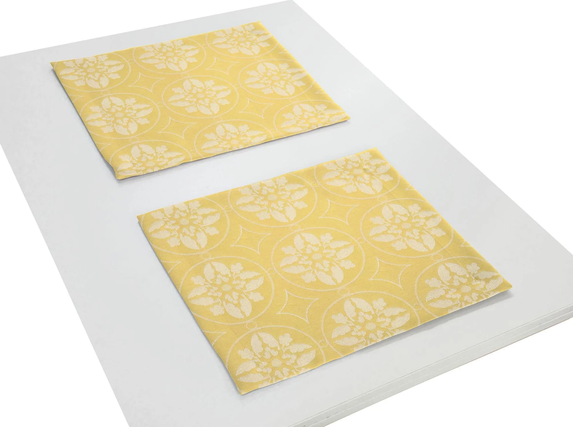 ADAM Platzset Romantic Puligny Light Hellgelb 2er Set Bio-Baumwolle