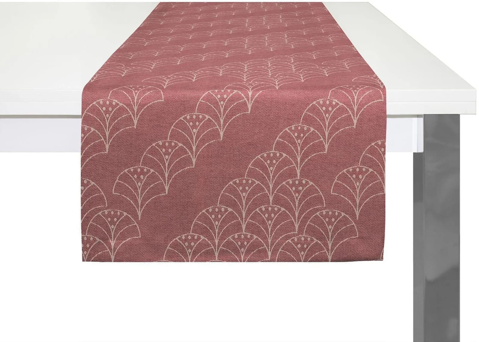 Tischläufer ADAM Argentinian Criolla Dunkelrot Bio-Baumwolle Jacquard