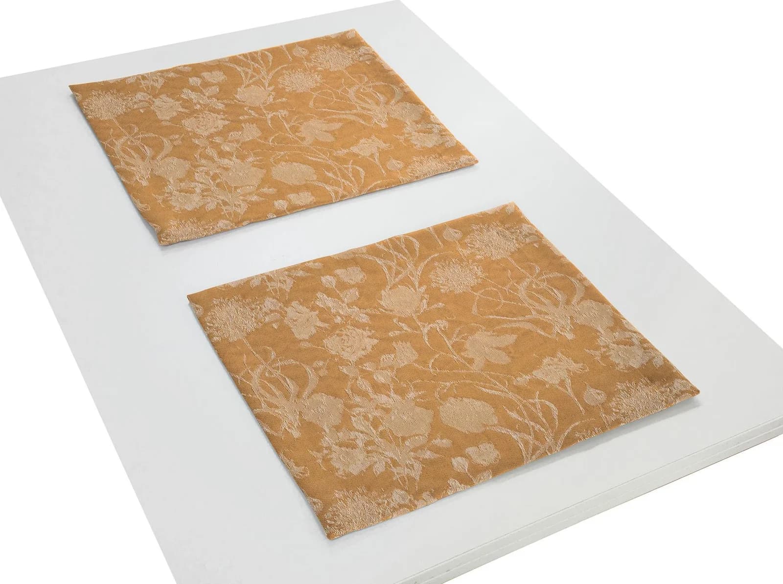 ADAM Platzset Flower Cuvée Curry 2er-Set 100% Baumwolle