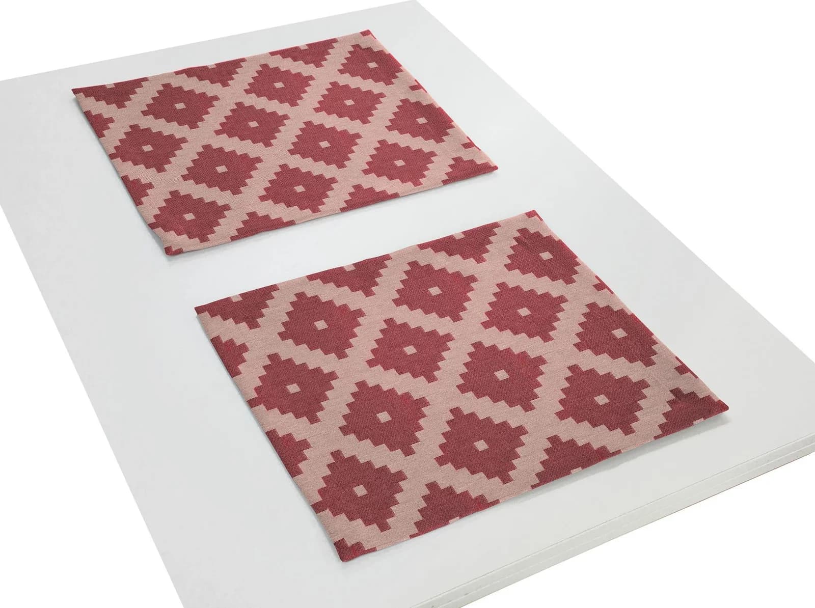 ADAM Platzset Maroccan Shiraz Dunkelrot 2er Set Baumwolle Jacquard