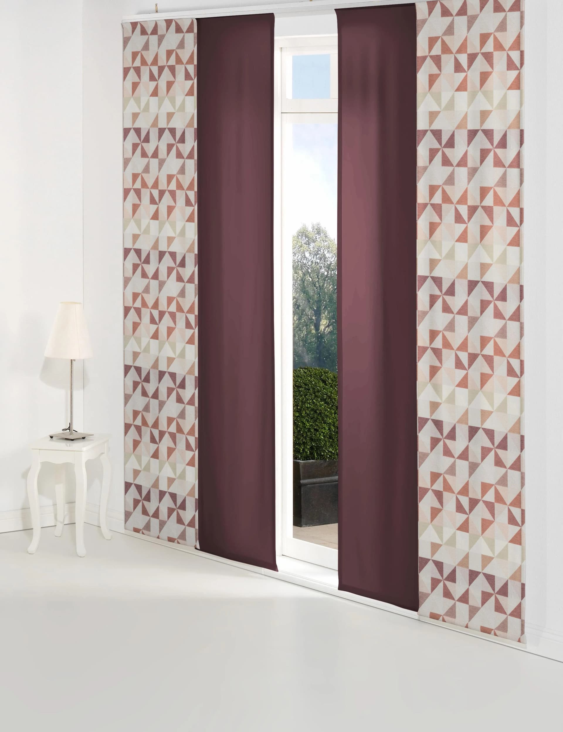 Schiebegardine WIRTH Berlare Jacquard Terrakotta 60x245cm