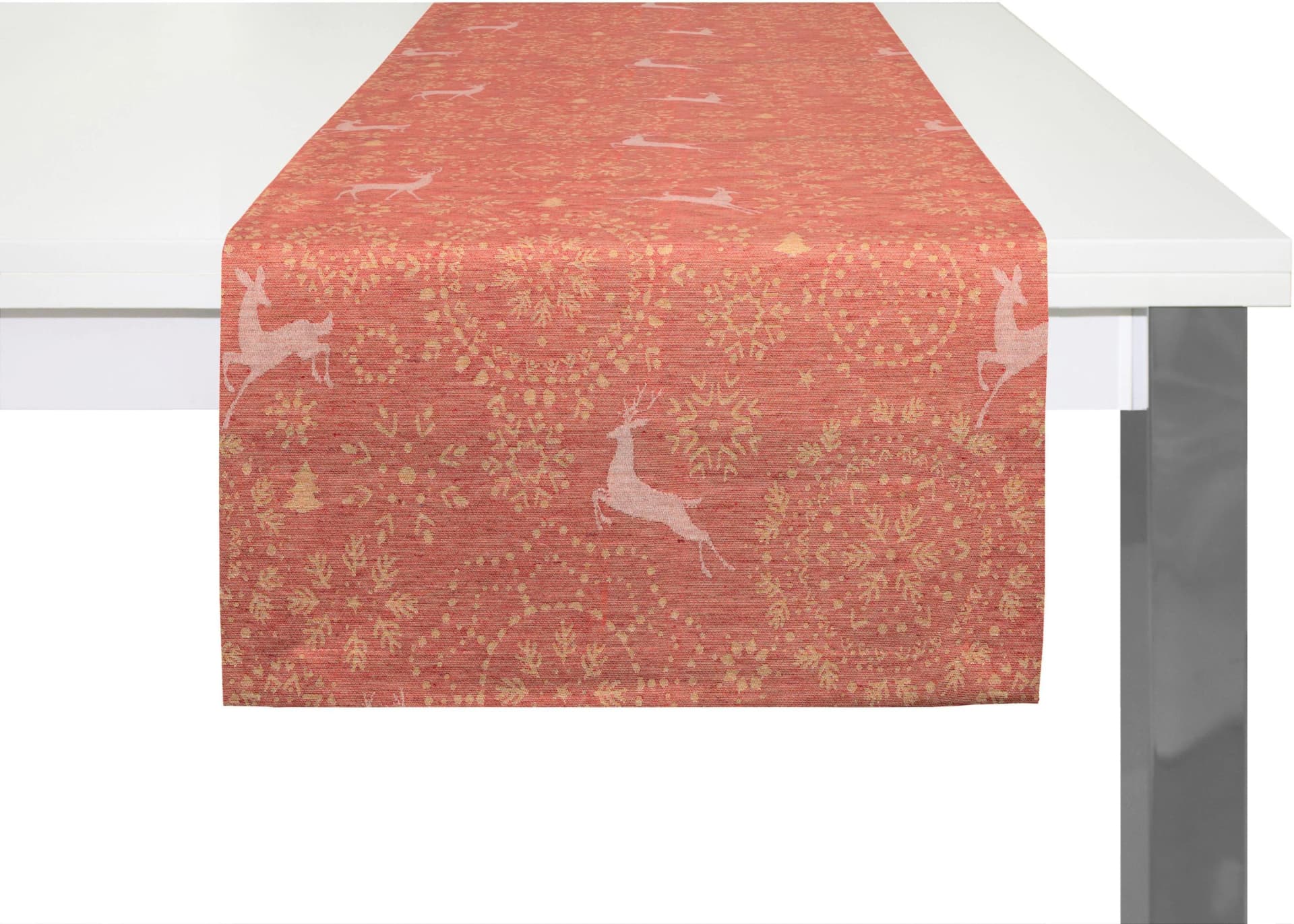 Tischläufer WIRTH SWIFT bunt rot goldfarben 50x160 cm