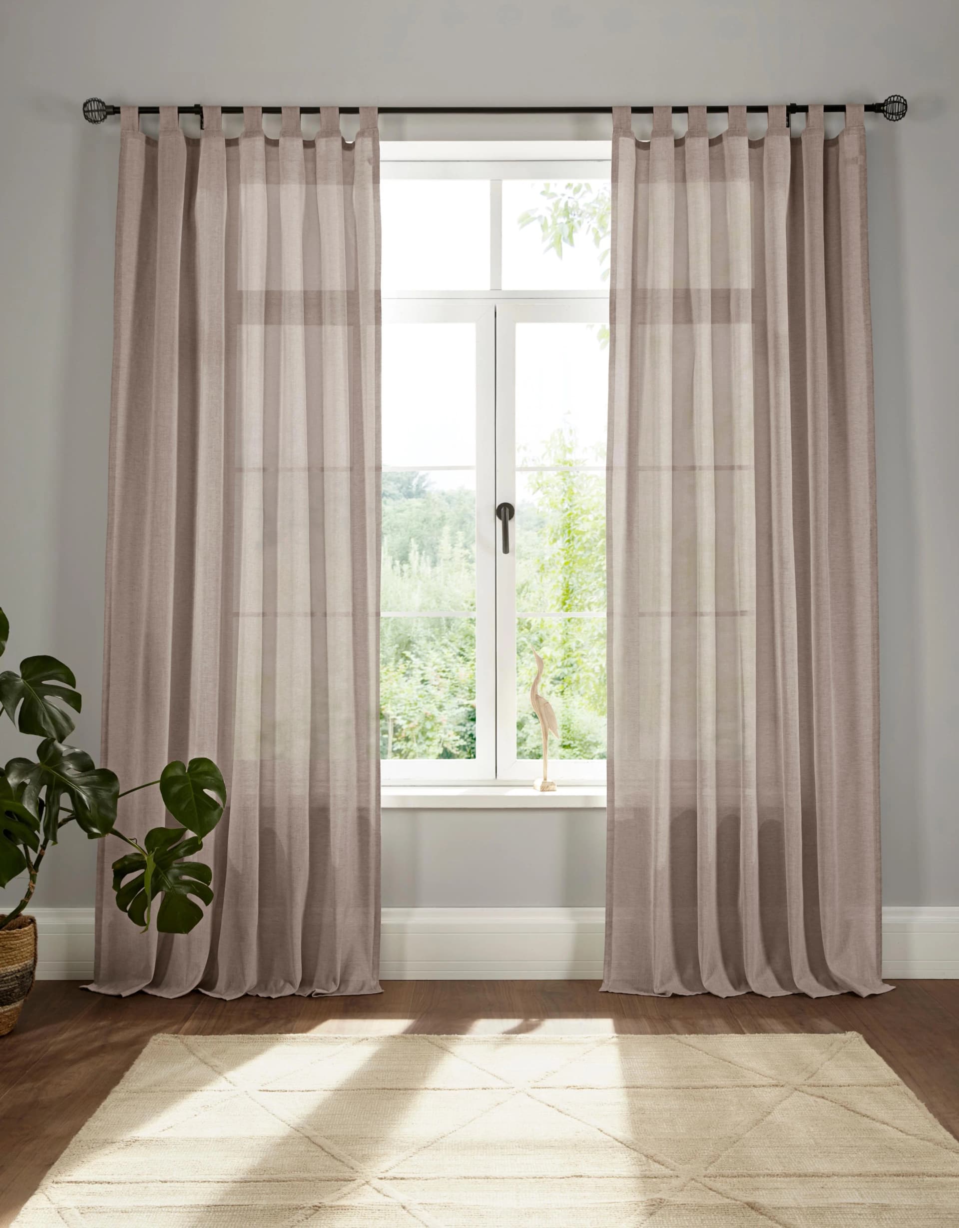 Vorhang Elby 1 Braun Jacquard