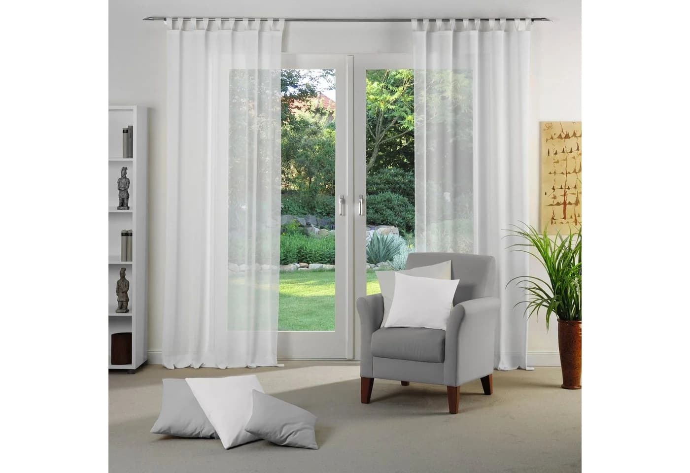OTTO HOME Vorhang Elby 1 Weiß Jacquard Schlaufen