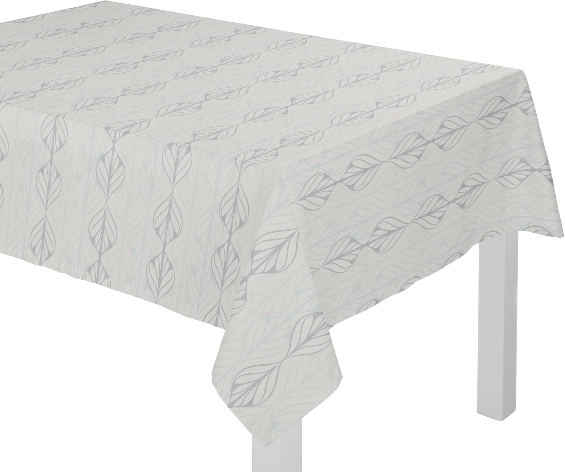 Tischdecke ADAM "Wave" Beige Leinen Bio-Baumwolle 250x145 cm