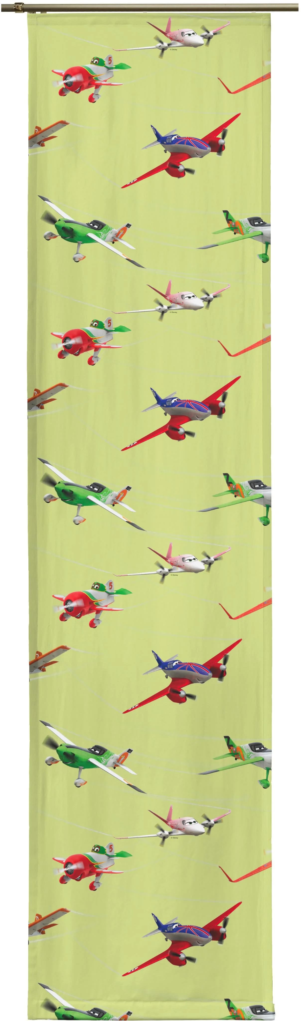 Schiebegardine WIRTH "Planes Action" Grün Polyester