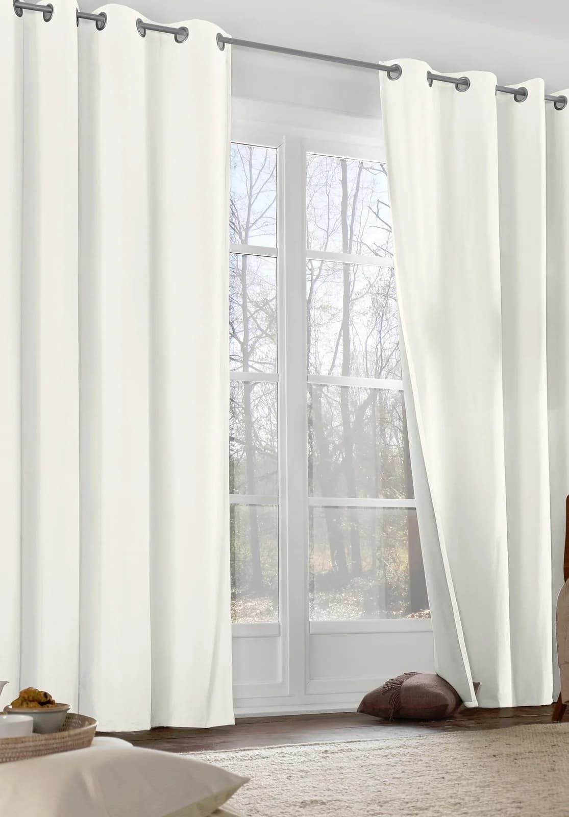 WIRTH Neveres Vorhang Beige Jacquard Baumwolle 135x225cm