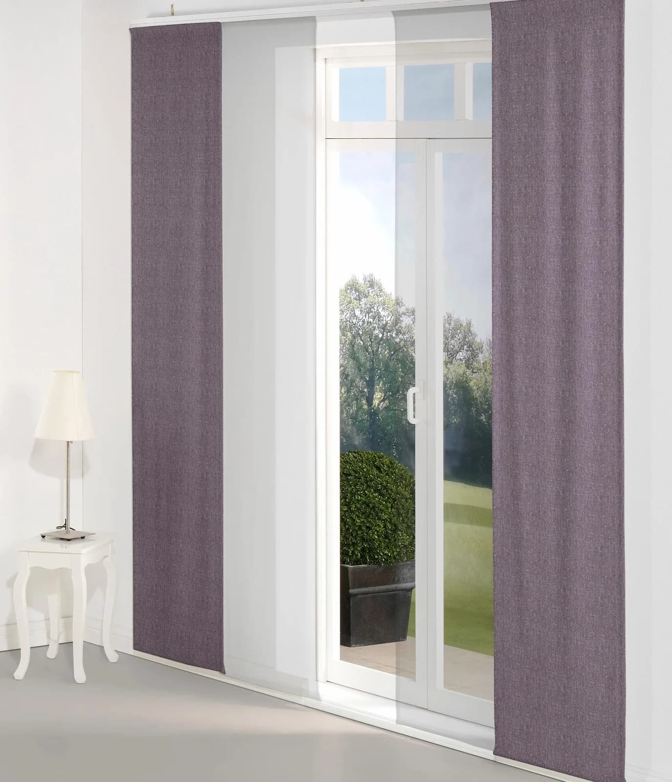 WIRTH Schiebegardine Torbole Lila Jacquard