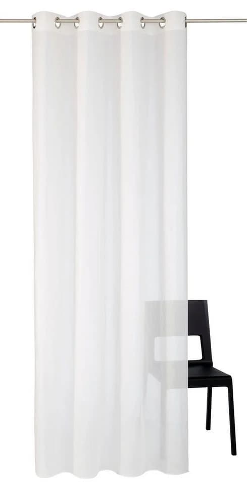 WIRTH Audrey Gardine Weiß Polyester Mousseline-Optik mit Ösen