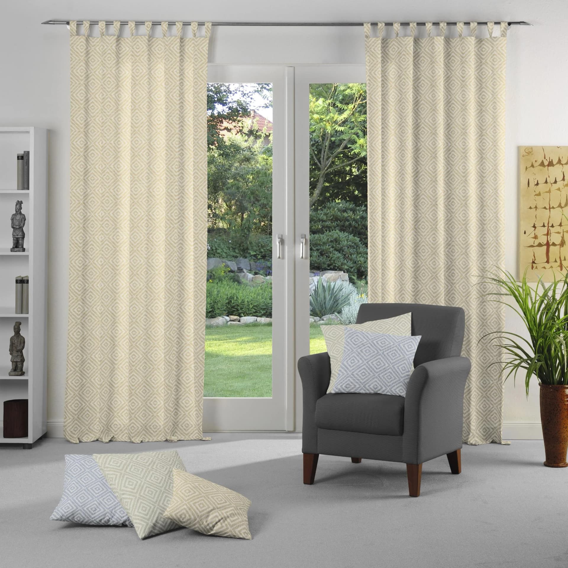 Vorhang WIRTH Telfort Gold Jacquard Baumwolle Polyester