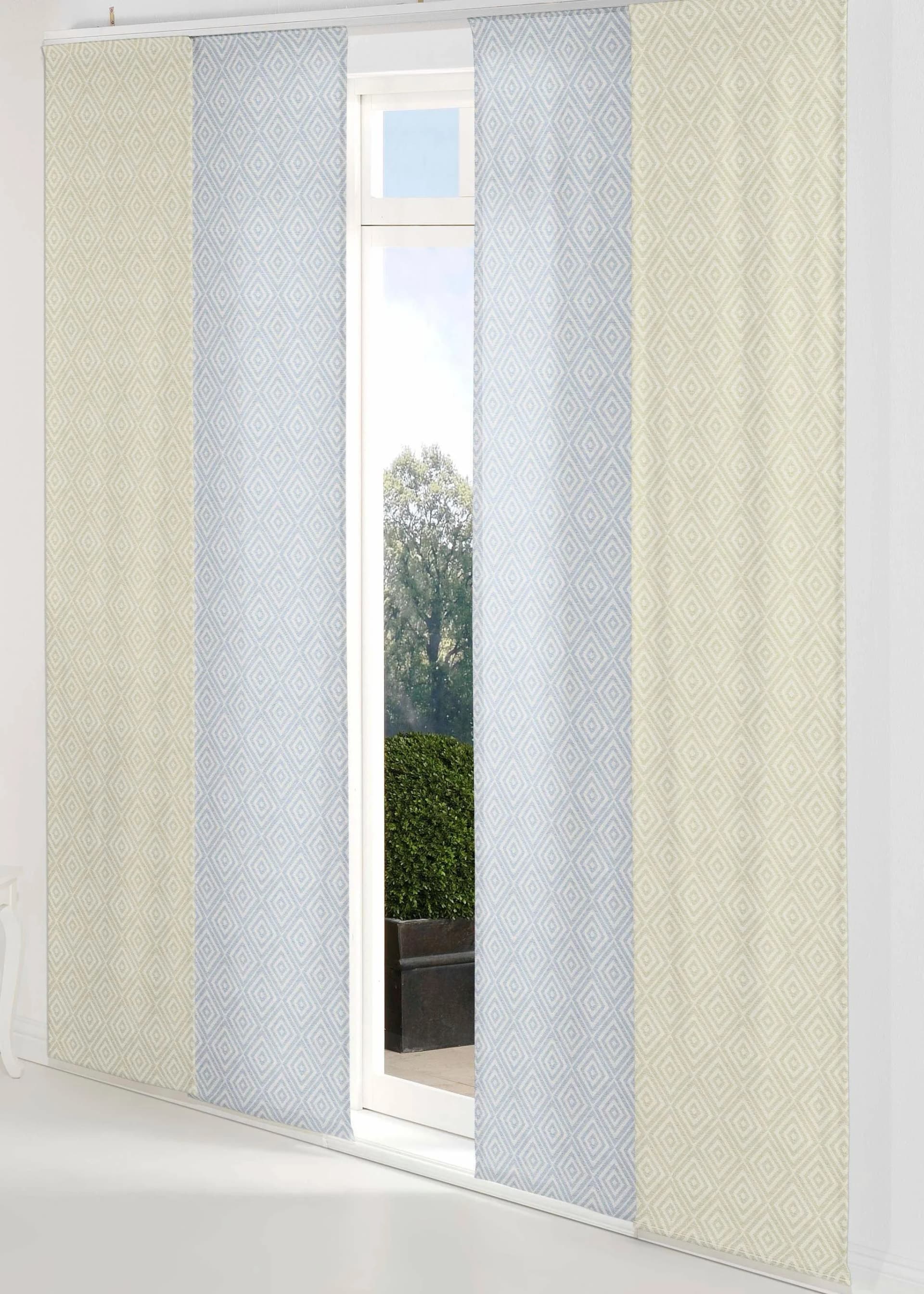 Schiebegardine WIRTH Telfort Grau Jacquard Baumwolle Polyester