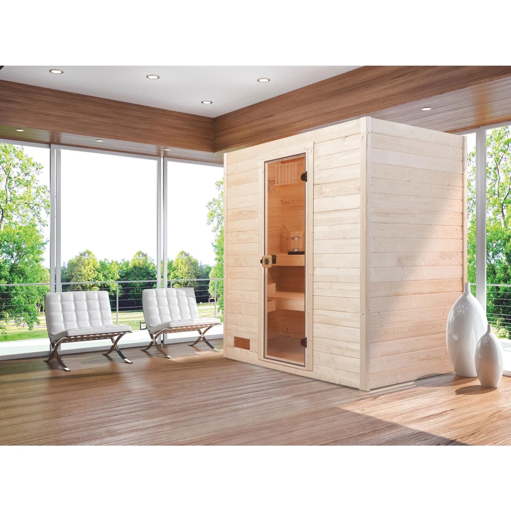 Weka Massivholzsauna Valida Gr. 3 mit 9,0 kW Kompaktofen