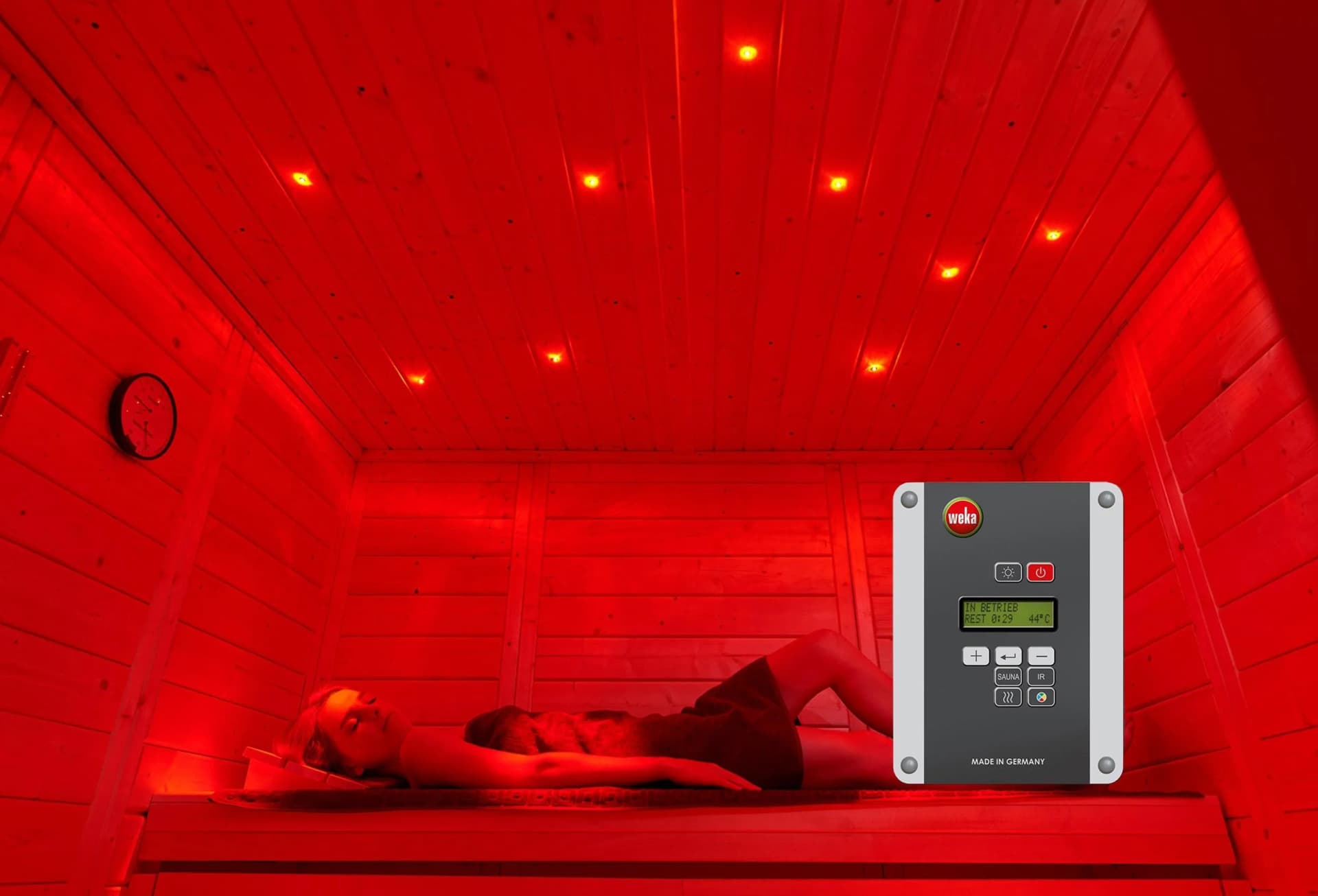 WEKA LED Dekolicht Farbvisionen Set B Grau für Saunen