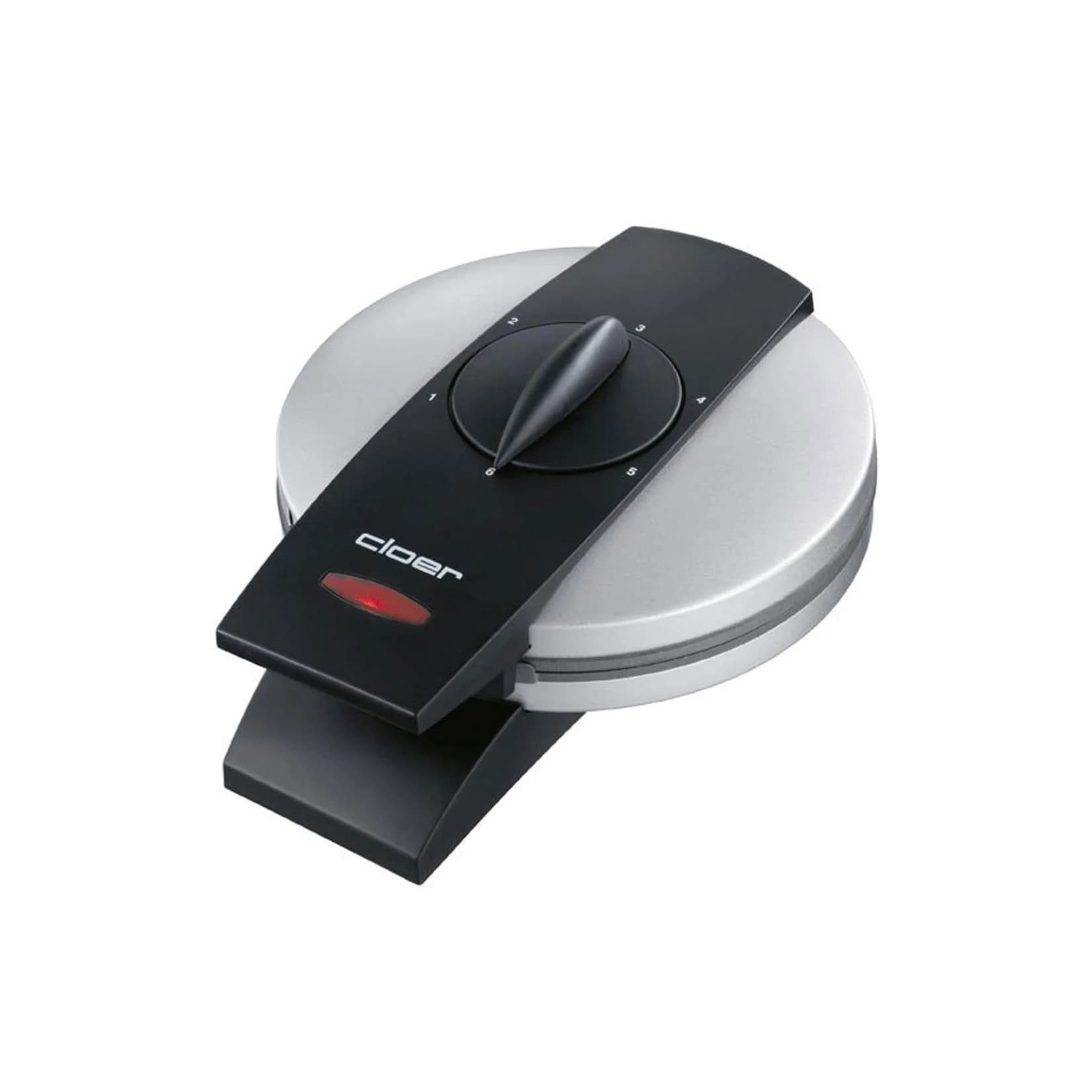Cloer Waffeleisen 1629 Silber/Schwarz 930 Watt Herzform