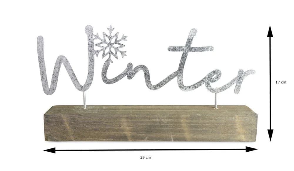 RIFFELMACHER & WEINBERGER Deko-Schriftzug Winter 29 x 17 cm Silber oder Gold