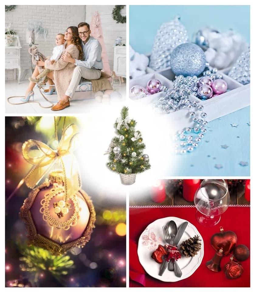 RIFFELMACHER & WEINBERGER Weihnachtsbaum 50 cm mit LED-Lichterkette