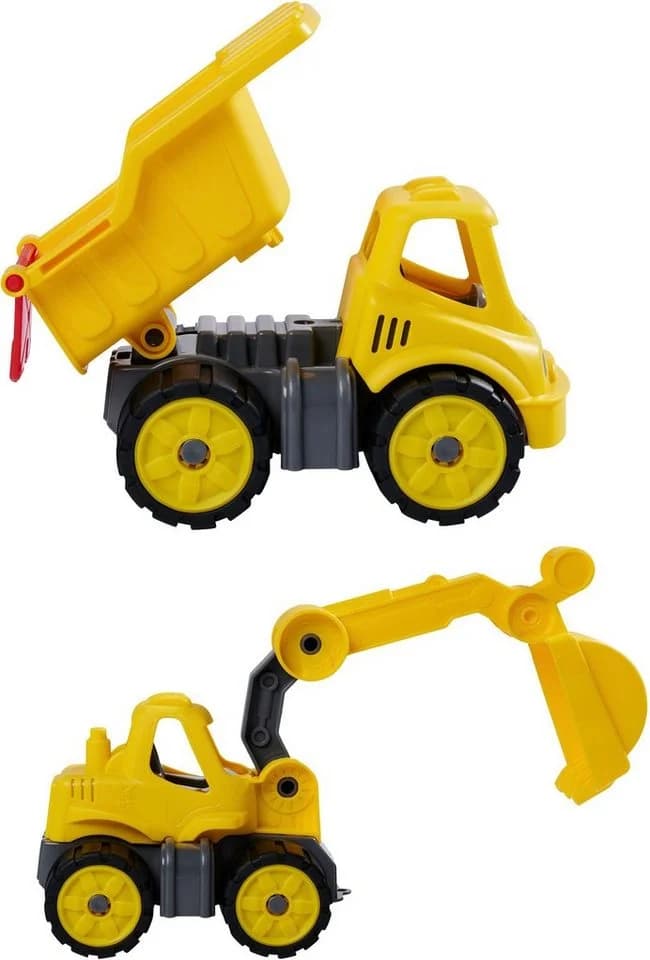 BIG Power-Worker Mini Set Kipper & Bagger Sandspielzeug Gelb Made in Germany
