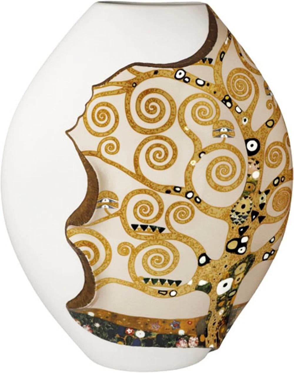 GOEBEL Dekovase Gustav Klimt Der Lebensbaum Gold Bunt