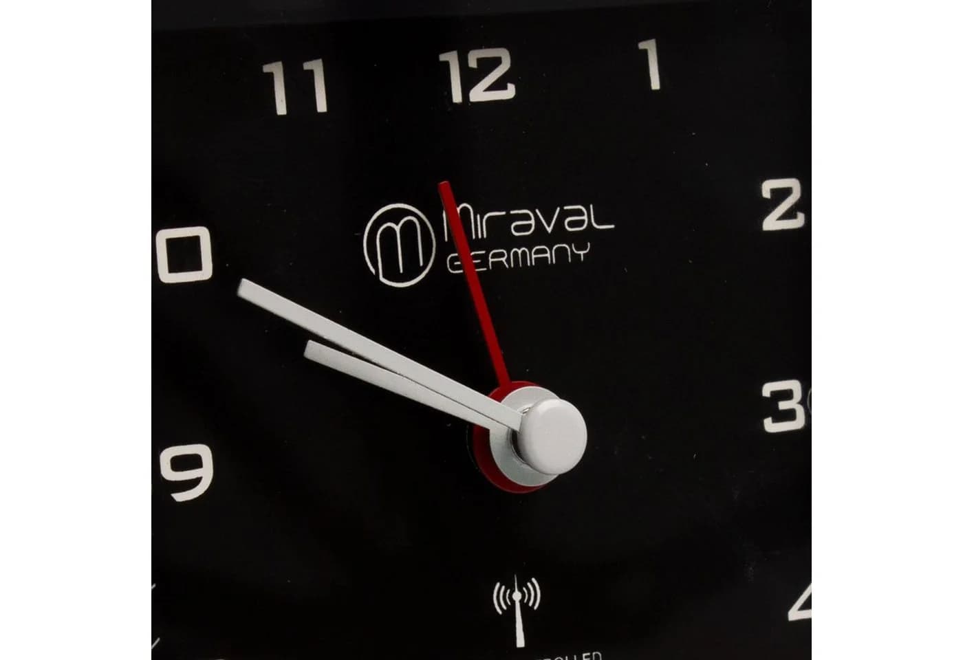 Miraval Funkwecker Premiumline Schwarz Analog Lautlos