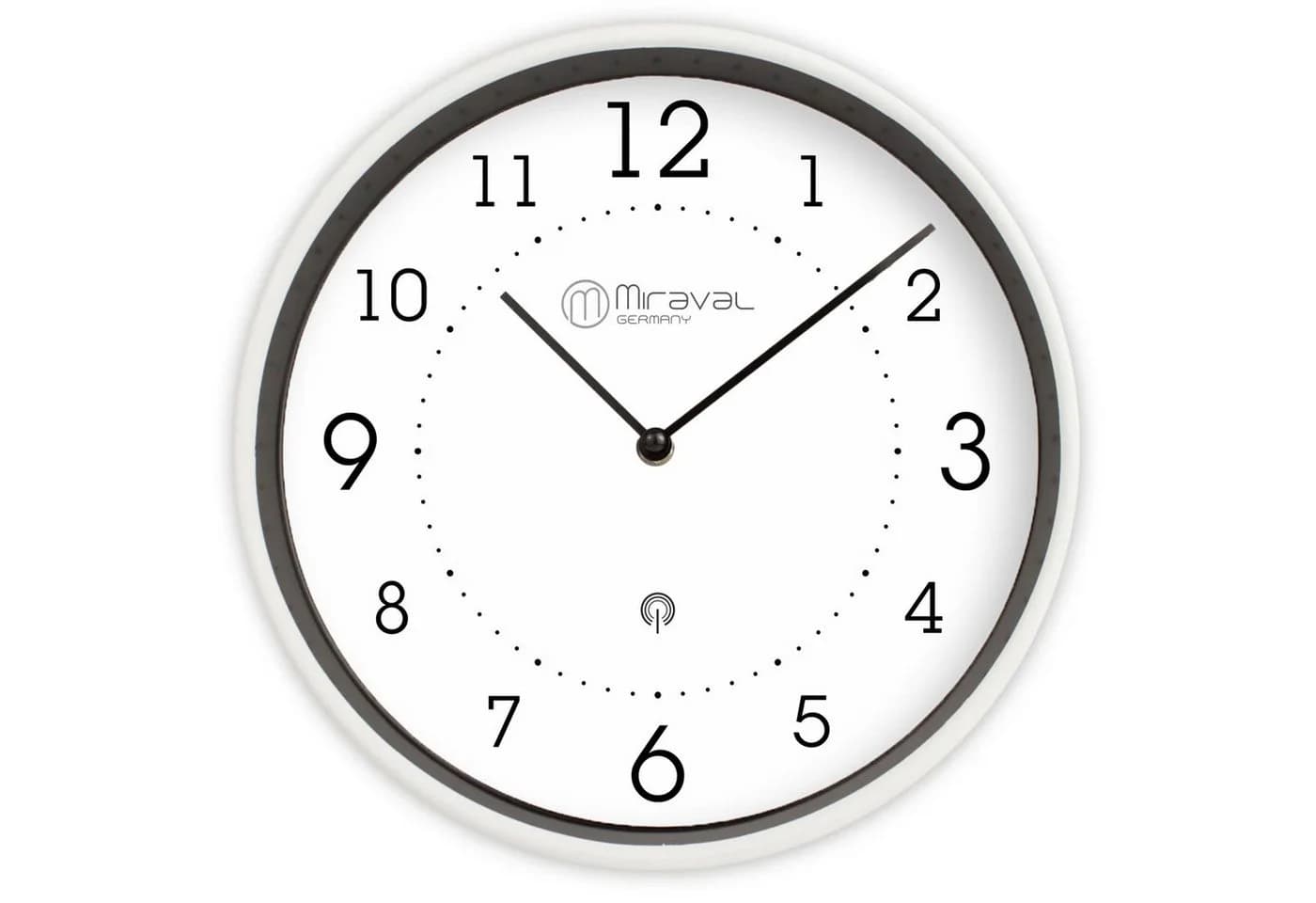 Miraval Funk-Wanduhr Design Schwarz/Weiß 250mm