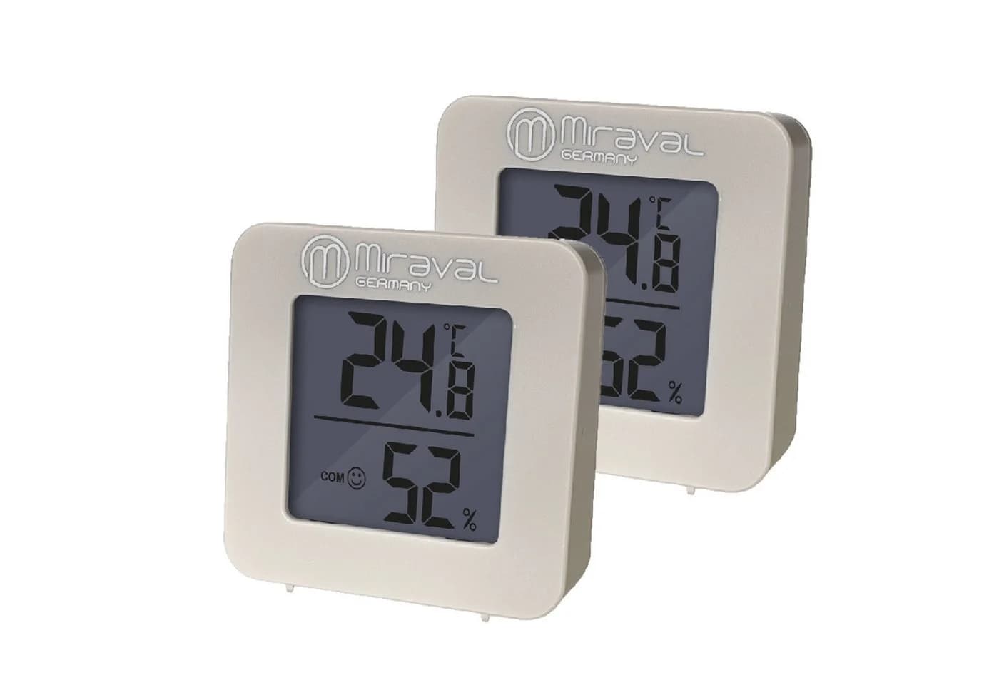 Miraval Thermo-/Hygrometer 2er Set Rosa Digital