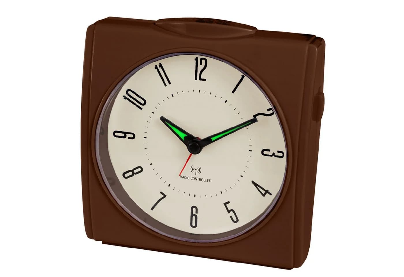 Miraval XXL Funk-Wecker Analog Dunkelbraun mit Snooze & Licht