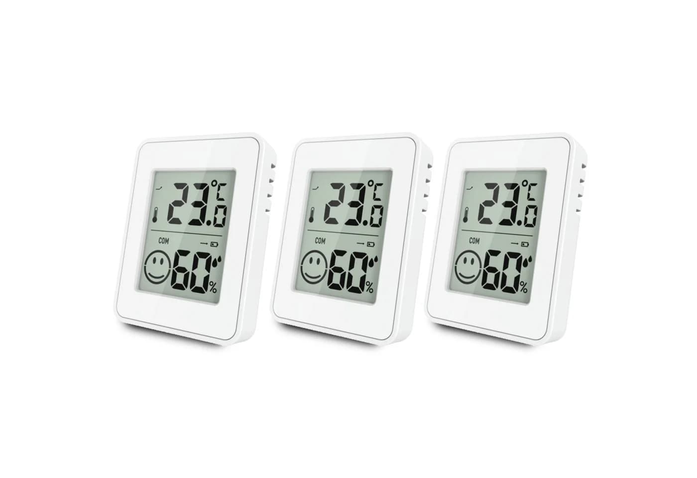 Miraval Digitales Thermometer Hygrometer Weiß mit Komfortindikator