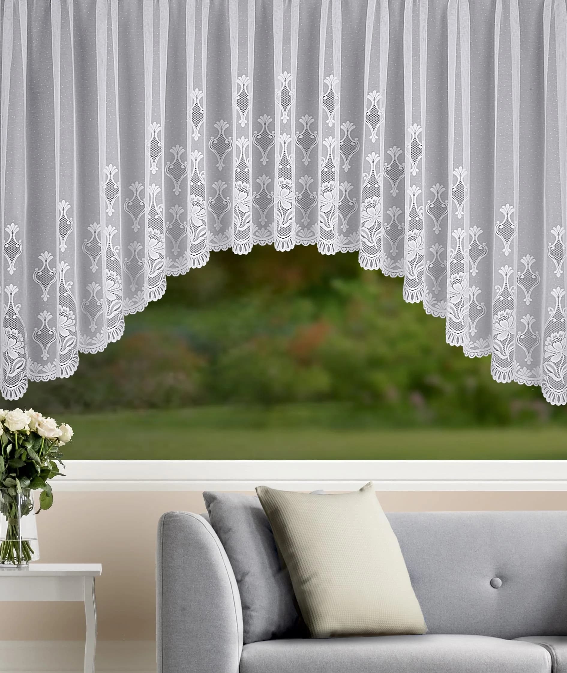 Homing Gardine Sophie Weiß Kräuselband 300x145cm Polyester