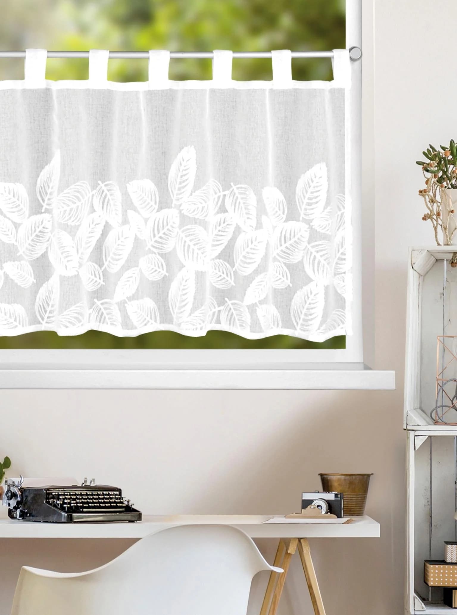 HOMING Panneaux Mireia Weiß Polyester Schlaufenpanneau