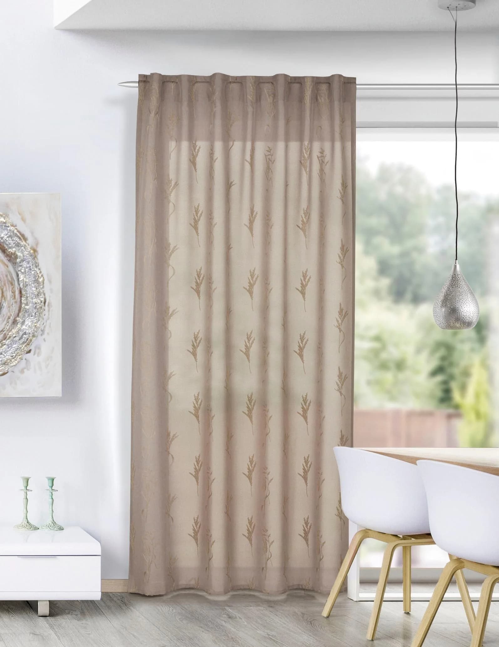 HOMING Gardine Edvin Beige 135x245cm Polyester