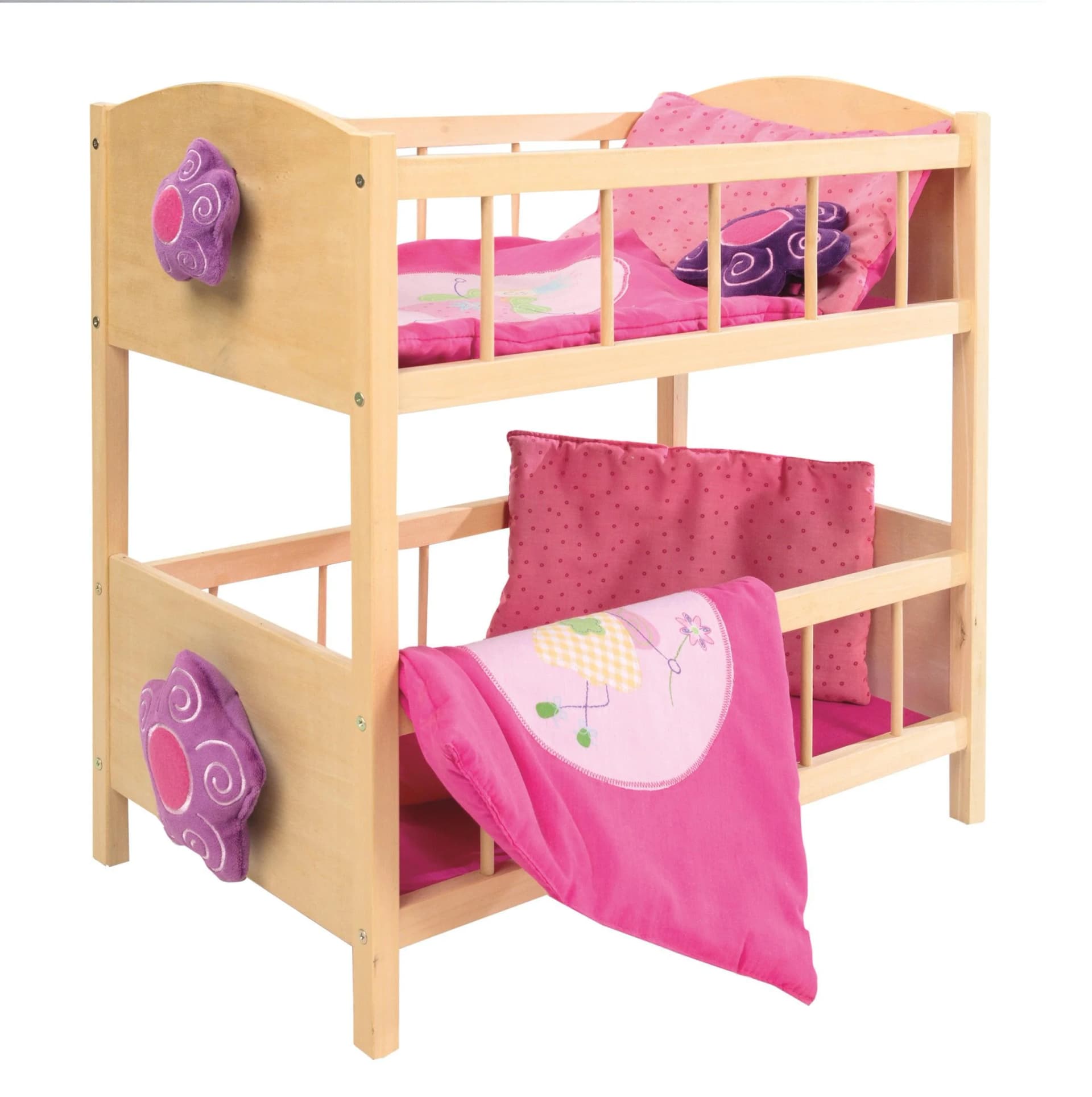 roba® Puppenetagenbett Happy Fee Holz natur