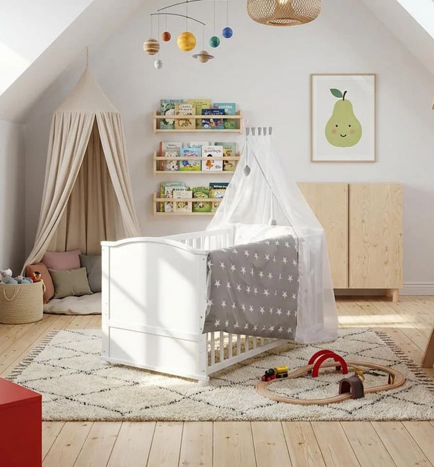 roba® Babybett Little Stars oder Fox & Bunny inkl. Bettwäsche & Matratze